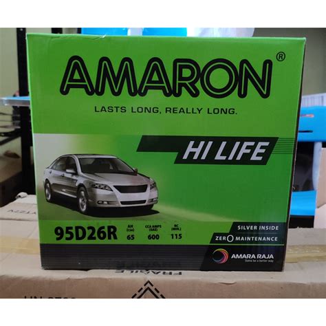 Amaron Hi Life 95D26R ( 2SM Reverse ) Maintenance Free Car .